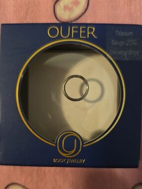 Titanium body jewelry, OUFER pincher septum ring, 20G 8mm Silver